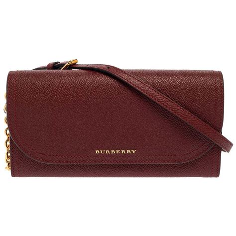 burgandy burberry wallet|Burberry chain wallet.